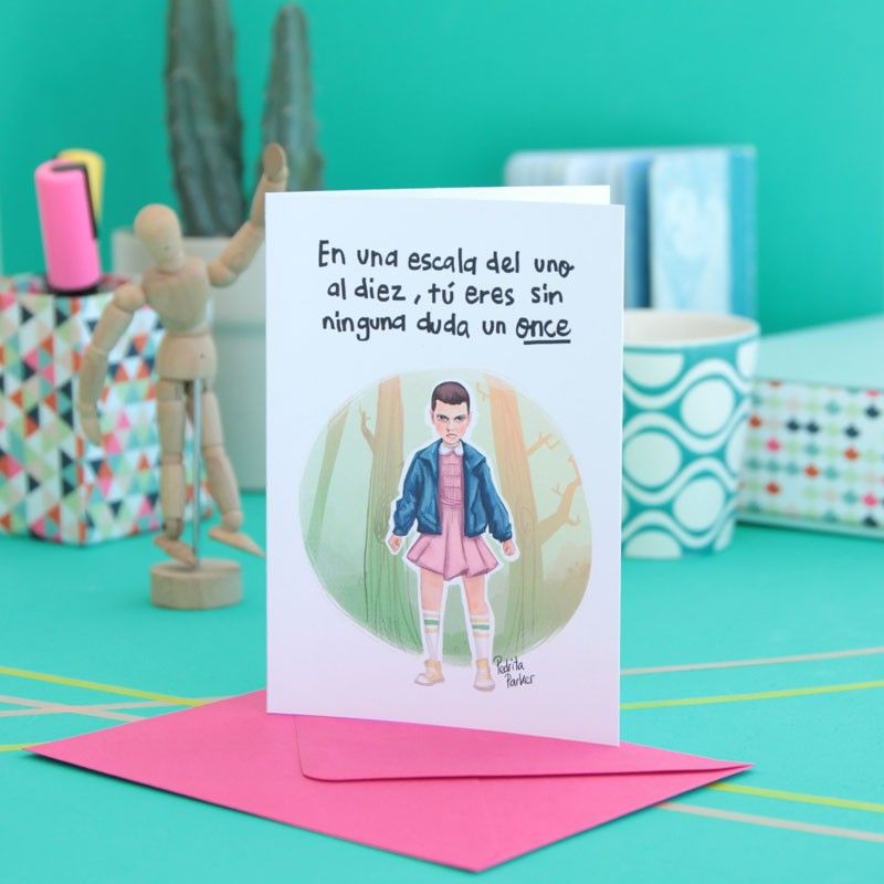 Tarjeta de felicitación Once