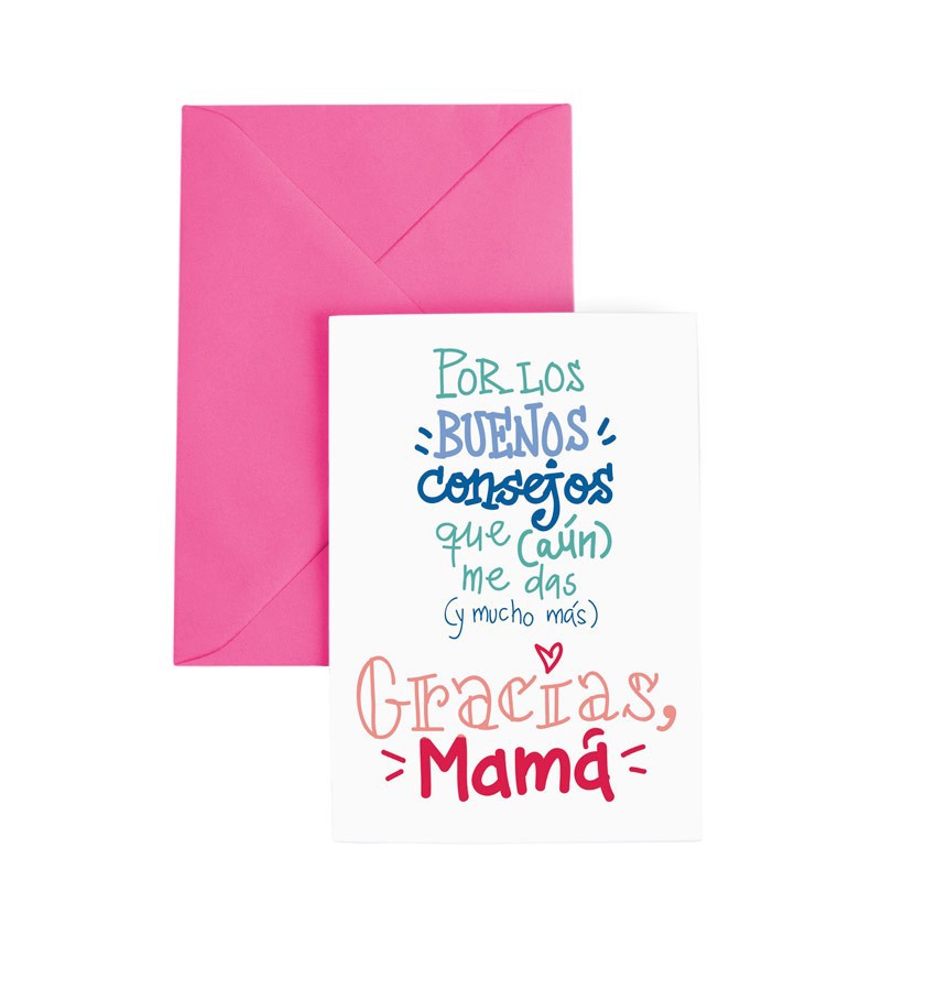 Tarjeta de felicitación consejos de mamá