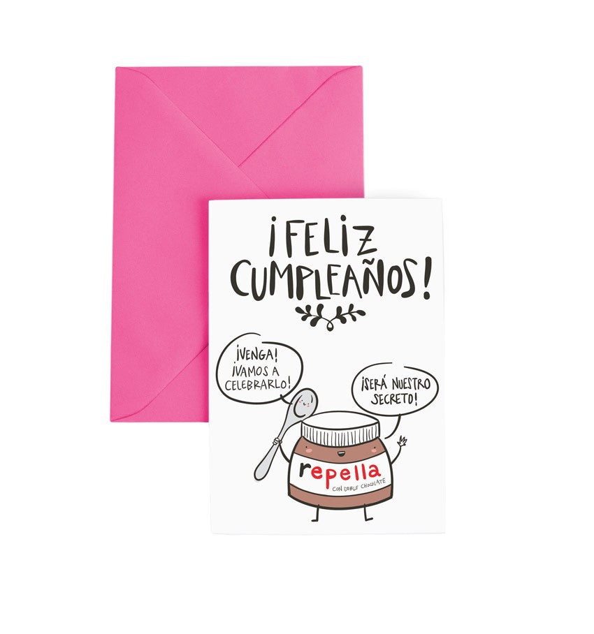 Tarjeta de felicitación gamberra "Repella"