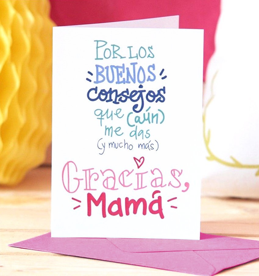 Tarjeta de felicitación consejos de mamá