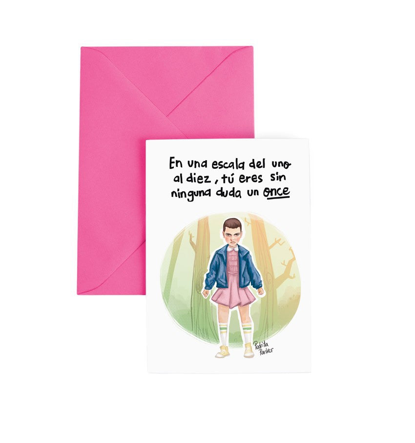 Tarjeta de felicitación Once