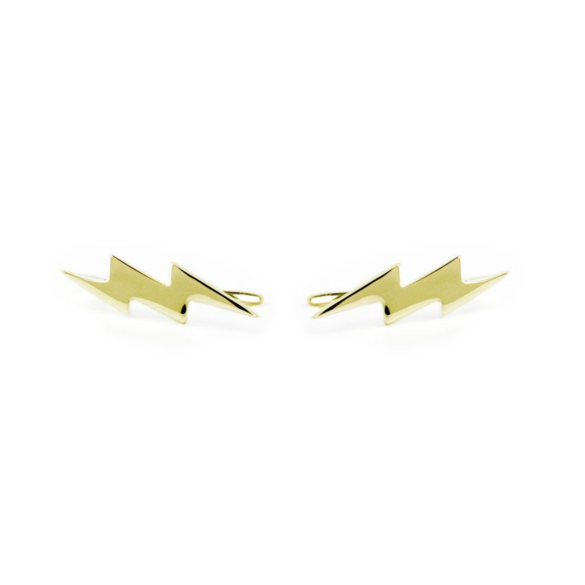 Pendientes ear cuff Thunder de plata