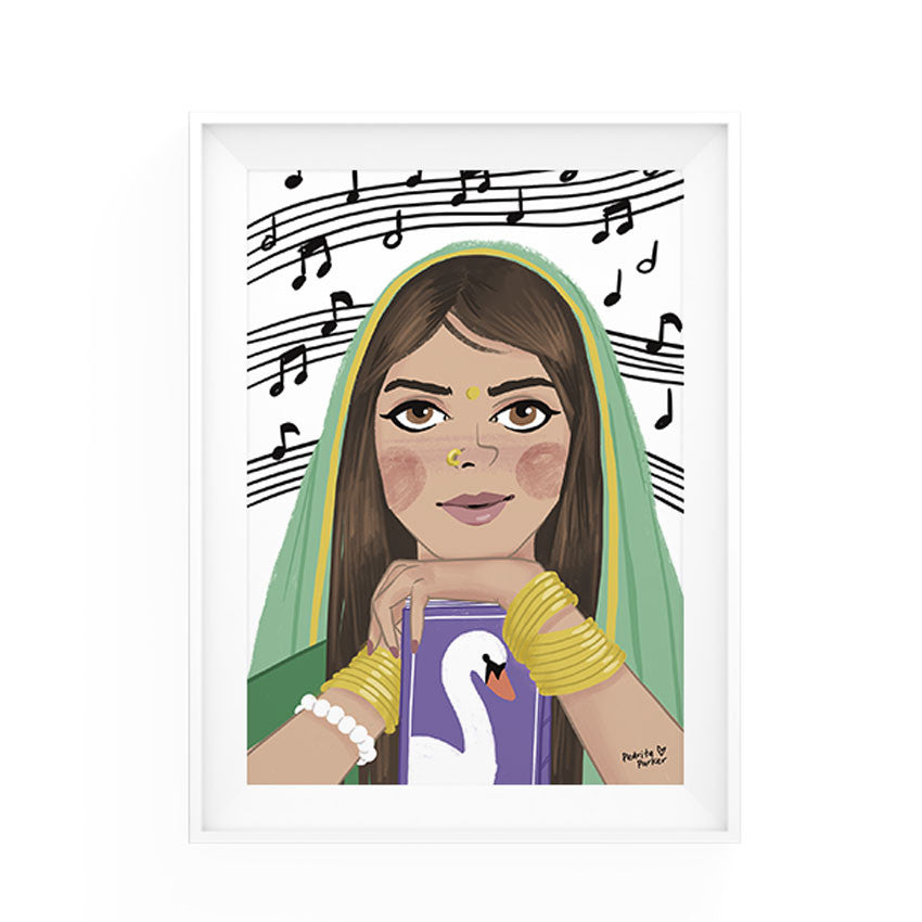 Lámina de la Diosa Saraswati