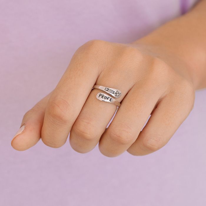 Anillo de plata Profe