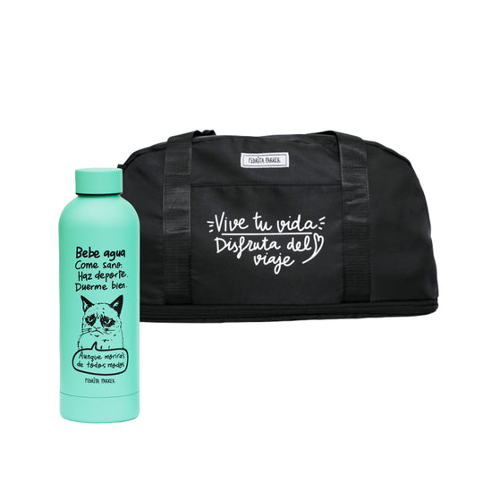Pack Termo Morirás de todos modos + Bolsa de viaje/deporte