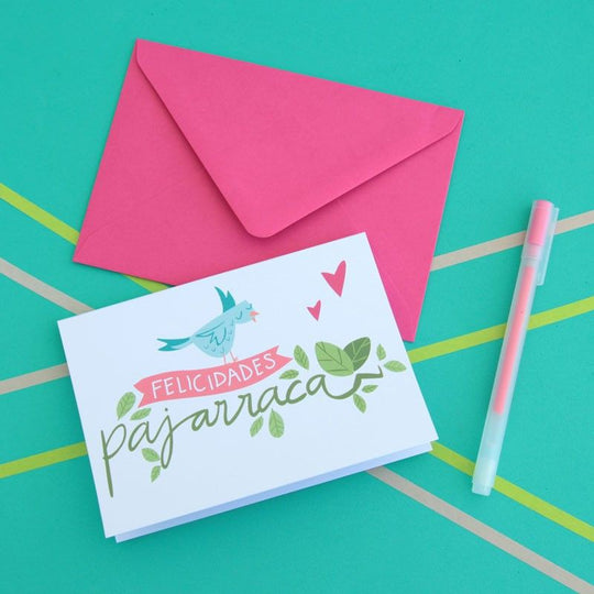 Tarjeta para felicitar a una Pajarraca