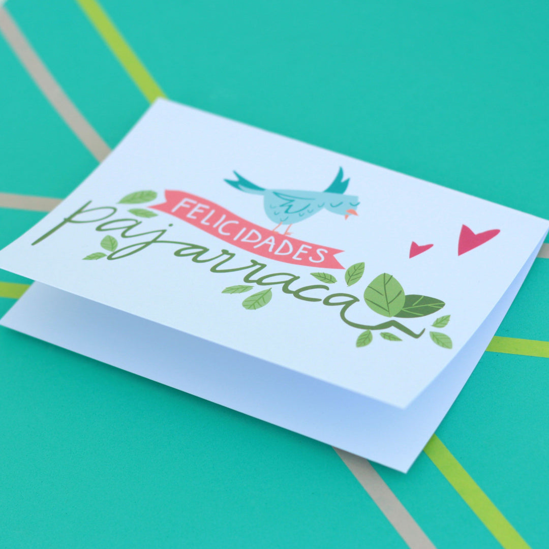 Tarjeta para felicitar a una Pajarraca
