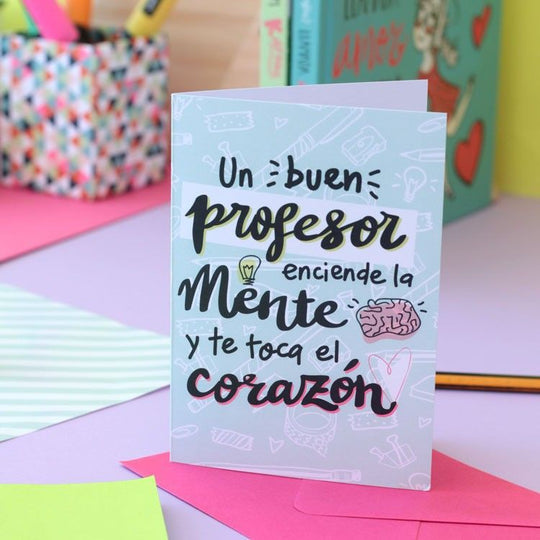 Tarjeta de felicitación Profesor