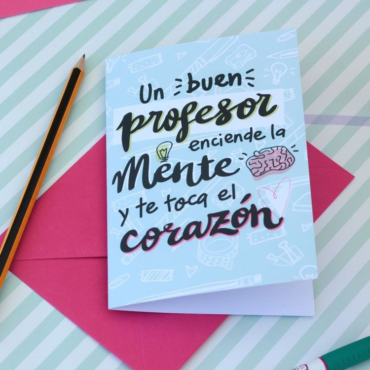 Tarjeta de felicitación Profesor