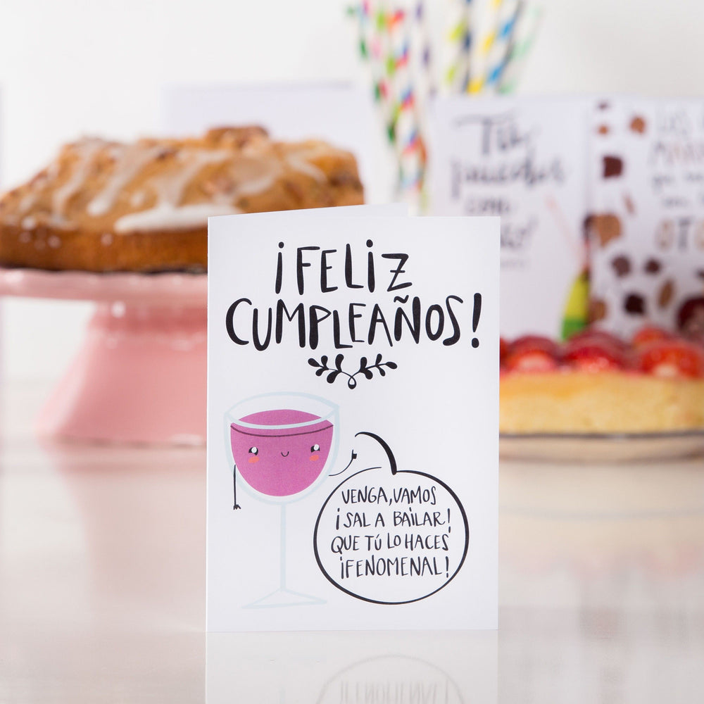 Tarjeta de felicitación gamberra "Copa"