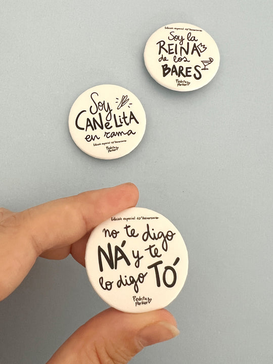 Pack de 3 chapas divertidas Edición 10º Aniversario