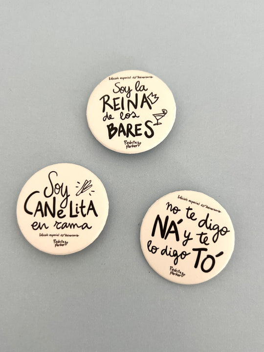 Pack de 3 chapas divertidas Edición 10º Aniversario