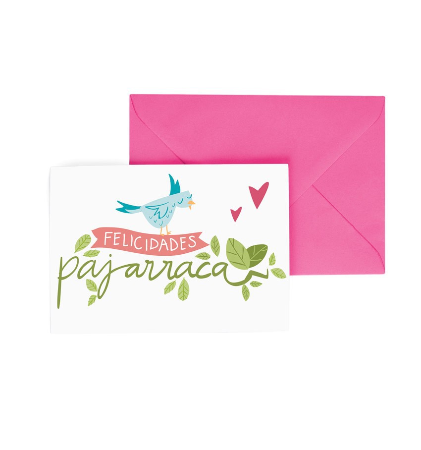 Tarjeta para felicitar a una Pajarraca