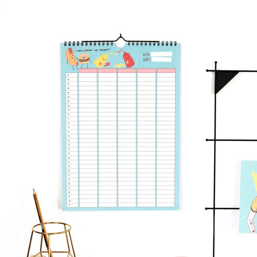 Calendario atemporal para familias