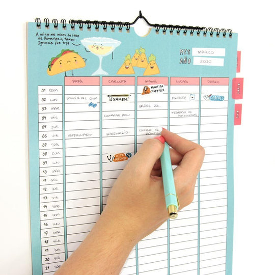 Calendario atemporal para familias