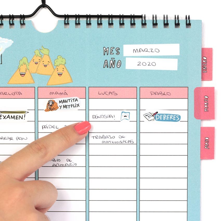 Calendario atemporal para familias