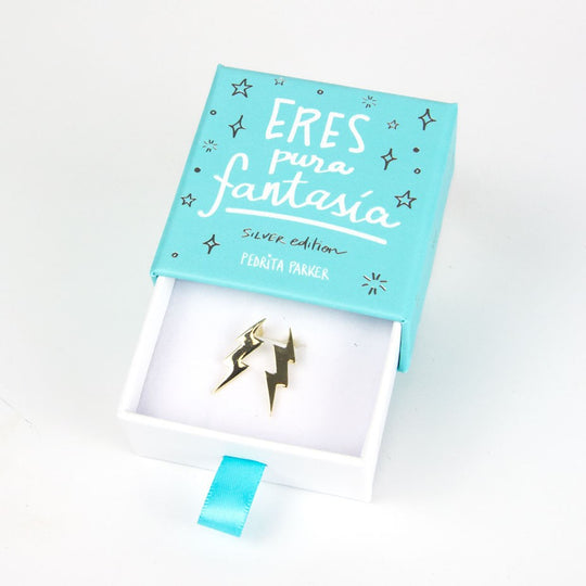 Pendientes ear cuff Thunder de plata