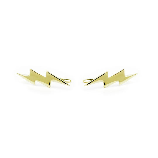Pendientes ear cuff Thunder de plata