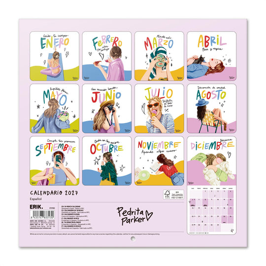 Calendario 2027 Pared 30x30 Disfruta de todo lo bueno