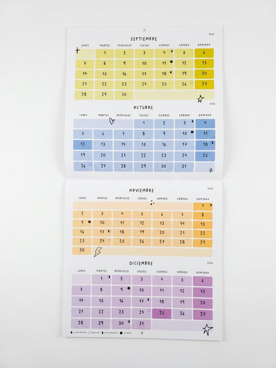 Calendario 2027 Pared 30x30 Disfruta de todo lo bueno